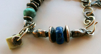 Africa John beads - .999 silver beads necklace and bracelet by Vicky Jousan