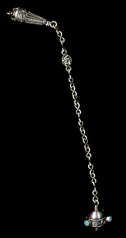 Bali sterling silver and turquoise pendulum