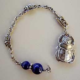 Sterling silver and Lapis Pendulum Bracelet by Vicky Jousan